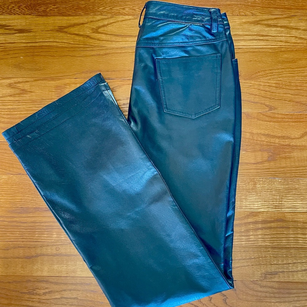 Women's Black Leather Pants